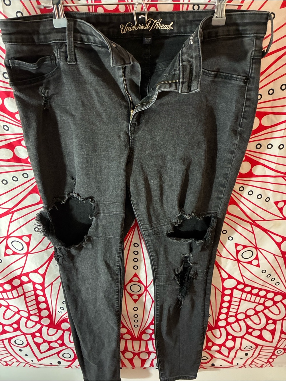 Universal Thread Black Ripped Skinny Jeans